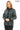 ATHENA ANTHRACITE GENUINE LEATHER & SUEDE PANELLED STATEMENT JACKET Khaki