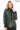 ATHENA ANTHRACITE GENUINE LEATHER & SUEDE PANELLED STATEMENT JACKET Khaki