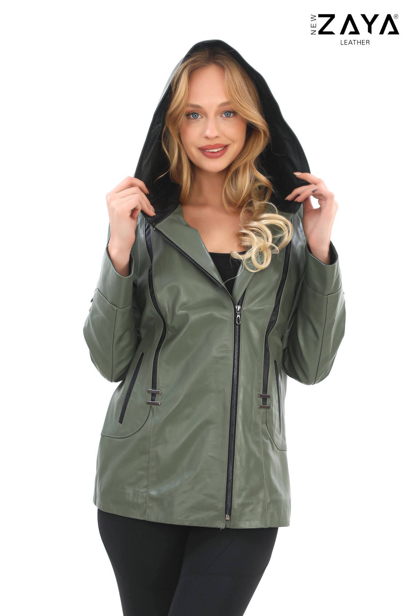 Taylor Khaki Genuine Lambskin Leather Jacket
