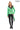 JAEEN Neon Green Genuine Lambskin Leather Jacket with Detachable Hood
