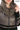 Aurevine Women’s Taupe Genuine Leather Jacket with Knit Shawl Collar and Suede Contrast Panels