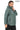 LUNA MINT GREEN HOODED GENUINE LEATHER PARKA JACKET