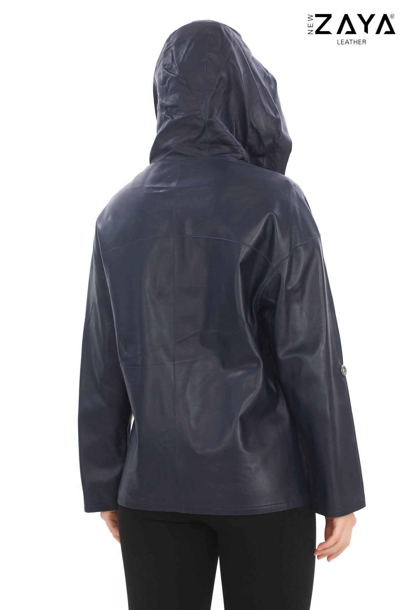 NAVY REVERSA – Reversible Navy Leather Jacket Navy Blue