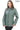 Treviso Genuine Lambskin Mint Green Leather Jacket with Metallic Side Bar Details