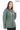 Treviso Genuine Lambskin Mint Green Leather Jacket with Metallic Side Bar Details