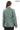 Treviso Genuine Lambskin Mint Green Leather Jacket with Metallic Side Bar Details