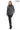 Treviso Genuine Lambskin Anthracite Leather Jacket with Metallic Side Bar Details
