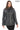 Treviso Genuine Lambskin Anthracite Leather Jacket with Metallic Side Bar Details