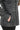 Treviso Genuine Lambskin Anthracite Leather Jacket with Metallic Side Bar Details