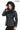 Capri Genuine Lambskin Black Leather Hooded Jacket with Authentic Fox Fur Trim