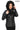 Capri Genuine Lambskin Black Leather Hooded Jacket with Authentic Fox Fur Trim