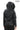 Capri Genuine Lambskin Black Leather Hooded Jacket with Authentic Fox Fur Trim