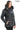 ELIVE NAVY  BLUE Fur Hooded Leather Jacket