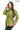 LYRA BLUE GENUINE LEATHER HOUNDSTOOTH COMBINED HOODED JACKET Green