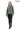 FLORA SAGE GREEN GENUINE LEATHER RUFFLE DETAILED ASYMMETRICAL JACKET