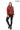 FLORA RED GENUINE LEATHER RUFFLE DETAILED ASYMMETRICAL JACKET