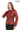 FLORA RED GENUINE LEATHER RUFFLE DETAILED ASYMMETRICAL JACKET