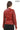 FLORA RED GENUINE LEATHER RUFFLE DETAILED ASYMMETRICAL JACKET
