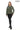 FLORA KHAKI GENUINE LEATHER RUFFLE DETAILED ASYMMETRICAL JACKET