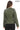 FLORA KHAKI GENUINE LEATHER RUFFLE DETAILED ASYMMETRICAL JACKET