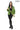JAEEN Green Genuine Lambskin Leather Jacket with Detachable Hood