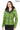 JAEEN Green Genuine Lambskin Leather Jacket with Detachable Hood