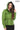 JAEEN Green Genuine Lambskin Leather Jacket with Detachable Hood