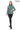 Verona Genuine Leather Mint Green Asymmetric Biker Jacket with Quilted Panel Details
