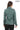 Verona Genuine Leather Mint Green Asymmetric Biker Jacket with Quilted Panel Details