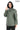 Udine Genuine Lambskin Khaki Leather Jacket with Snap Button Pockets