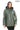 Udine Genuine Lambskin Khaki Leather Jacket with Snap Button Pockets