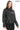Virella Women’s Black Genuine Leather Jacket with Stand Collar