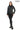 SADERNES Black Women’s Genuine Lamb Leather Jacket with Stand Collar