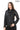 SADERNES Black Women’s Genuine Lamb Leather Jacket with Stand Collar