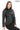 SADERNES Black Women’s Genuine Lamb Leather Jacket with Stand Collar