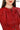 Calyra Genuine Lambskin Crimson Red Leather Trench with Ruched Collar and Sculpted Waist