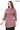 Roselle Genuine Lambskin Dusty Rose Leather Jacket with Ruched Collar and Sculpted Waist