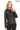 FLORA BLACK GENUINE LEATHER RUFFLE DETAILED ASYMMETRICAL JACKET