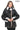 SAVELIA BLACK Fox Fur Trim Lambskin Leather Jacket