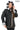 SAVELIA BLACK Fox Fur Trim Lambskin Leather Jacket
