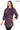 Roselle Genuine Lambskin Purple Leather Jacket with Ruched Collar and Sculpted Waist
