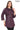 Roselle Genuine Lambskin Purple Leather Jacket with Ruched Collar and Sculpted Waist