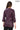 Roselle Genuine Lambskin Purple Leather Jacket with Ruched Collar and Sculpted Waist