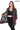 Roselle Genuine Lambskin Purple Leather Jacket with Ruched Collar and Sculpted Waist