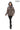 SAVELIA TAUPE Fox Fur Trim Lambskin Leather Jacket