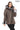 SAVELIA TAUPE Fox Fur Trim Lambskin Leather Jacket