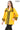 SOLARA YELLOW – Women’s Genuine Leather Designer Jacket with Contrast Trim