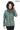 ELIVE MINT GREEN Fur Hooded Leather Jacket