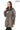 ALVEA TAUPE Detachable Hood Genuine Lambskin Leather Coat with Double-Zip Closure