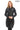 SCARLET Asymmetric ZIP Black Genuine Lambskin Leather Trench Black